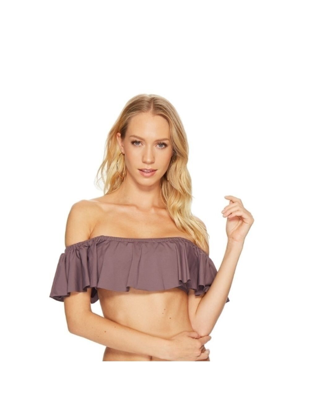 L*Space Hey Girl Ruffle Bikini Swimsuit Top XS Swim